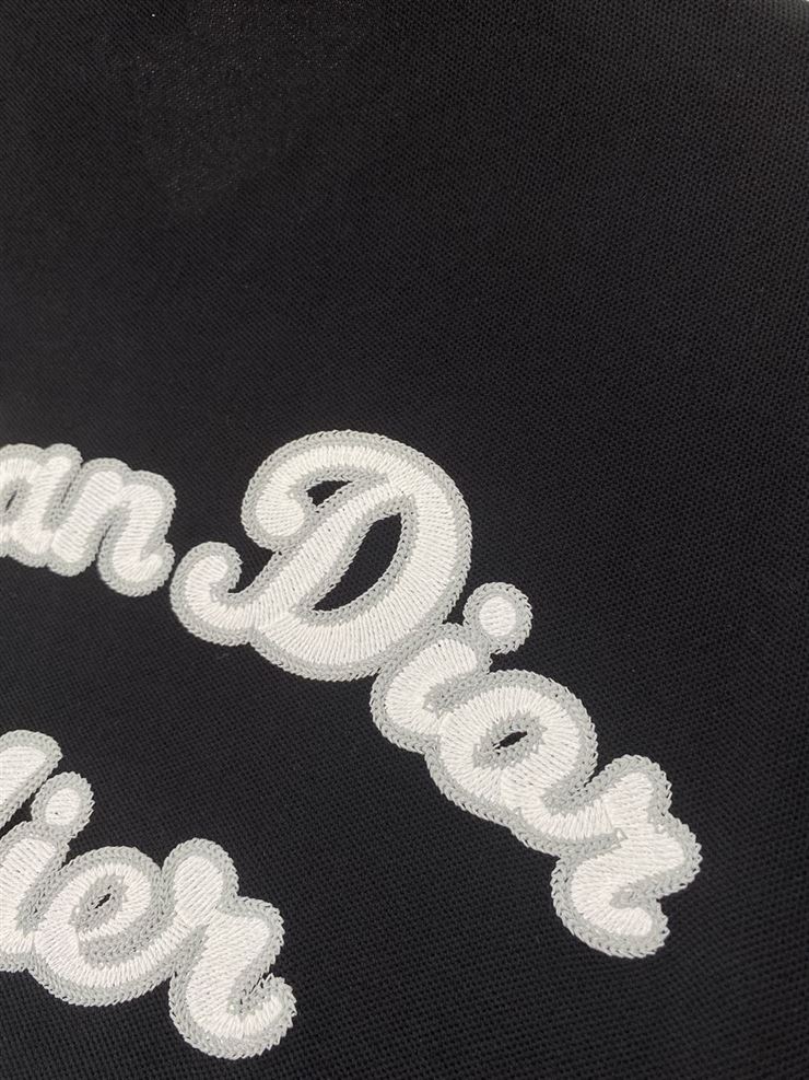‘CHRISTIAN DIOR ATELIER’ POLO SHIRT BLACK COTTON PIQUÉ – DOT018