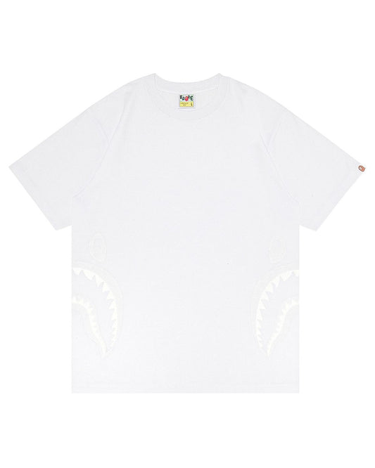 A Bathing Ape Side Shark Tee In White