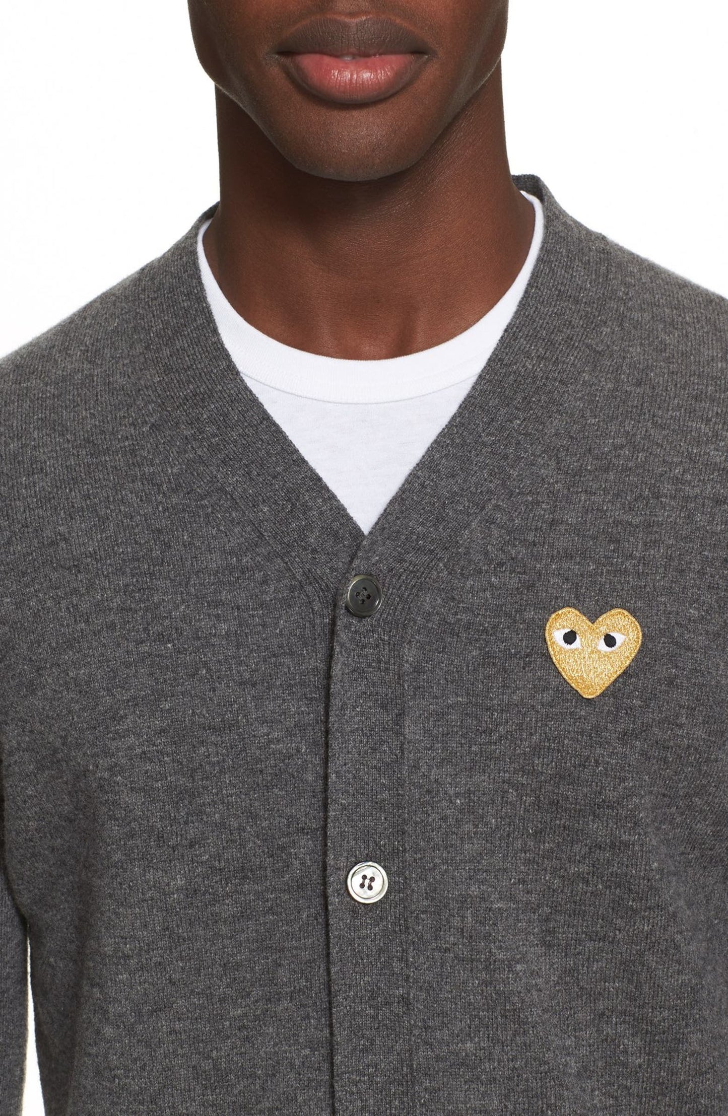 Commes des Garçons PLAY Wool V-Neck Cardigan
