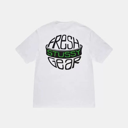 STUSSY EARTH LETTERS TEE WHITE