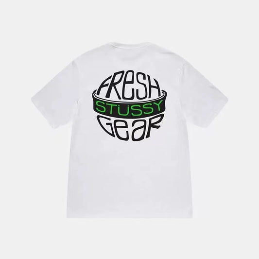 STUSSY EARTH LETTERS TEE WHITE