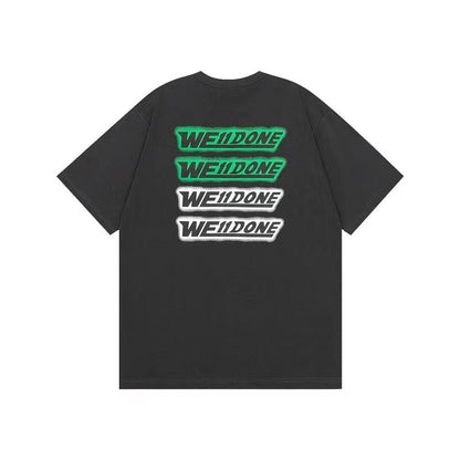 WE11DONE Barrage Letter Logo Tee Grey