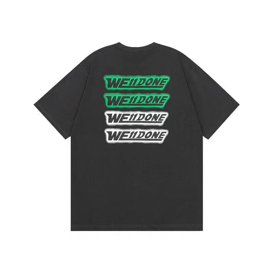 WE11DONE Barrage Letter Logo Tee Grey