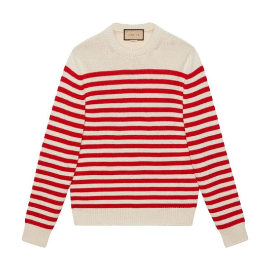GUCCI STRIPED COTTON-WOOL KNITTED JUMPER – GCK047