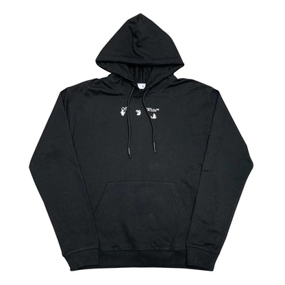 Off-White arrow dissolve print hooded sweater orange/grey