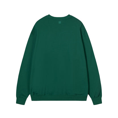 AMI Classic Logo Crewneck Hoodie Dark Green