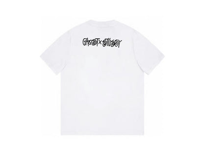 STUSSY CARTOON LOGO PRINT TEE WHITE