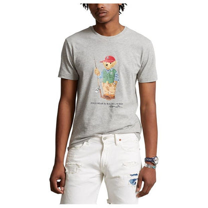 Ralph Lauren Bear Print Tee Andover Hthr