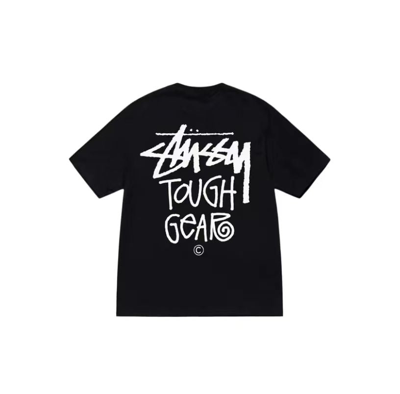 Stussy SS24 screen printed logo short-sleeved T-shirt, same style for men and women