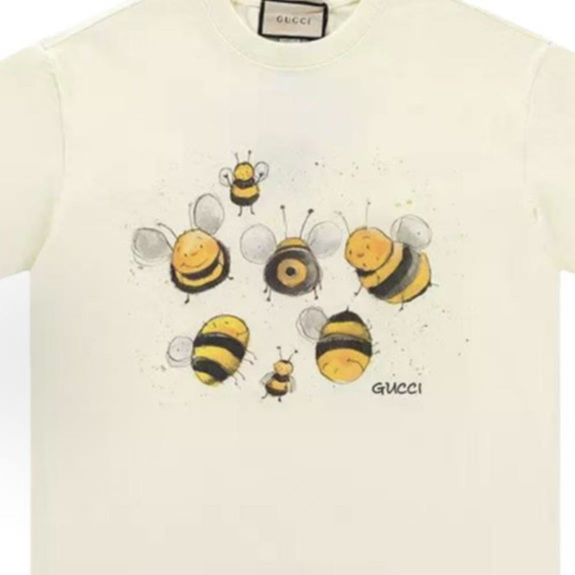 GUCCI Gucci Summer Beesuit Cute Short-Sleeved Round-Neck T-Shirt for Men and Women of the Same Style