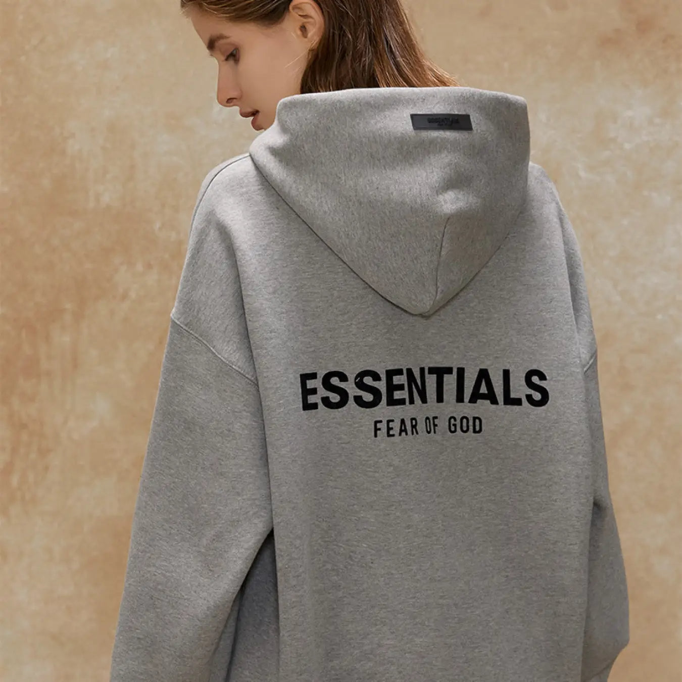 FOG FEAR OF GOD 22 double row flocking hoodie ESSENTIALS hooded sweatshirt