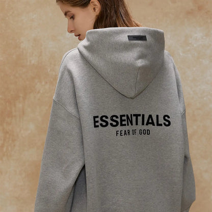 FOG FEAR OF GOD 22 double row flocking hoodie ESSENTIALS hooded sweatshirt
