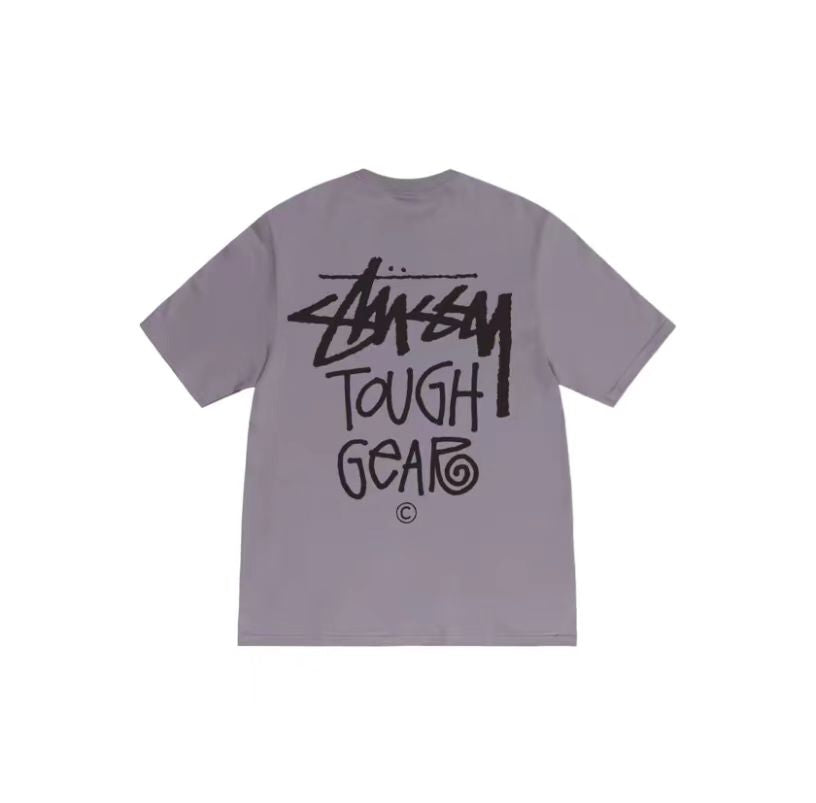 Stussy SS24 screen printed logo short-sleeved T-shirt, same style for men and women