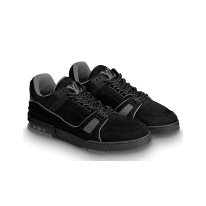 LOUIS VUITTON LV 408 TRAINERS IN SUEDE & GRAY FLANNEL   LSVT222