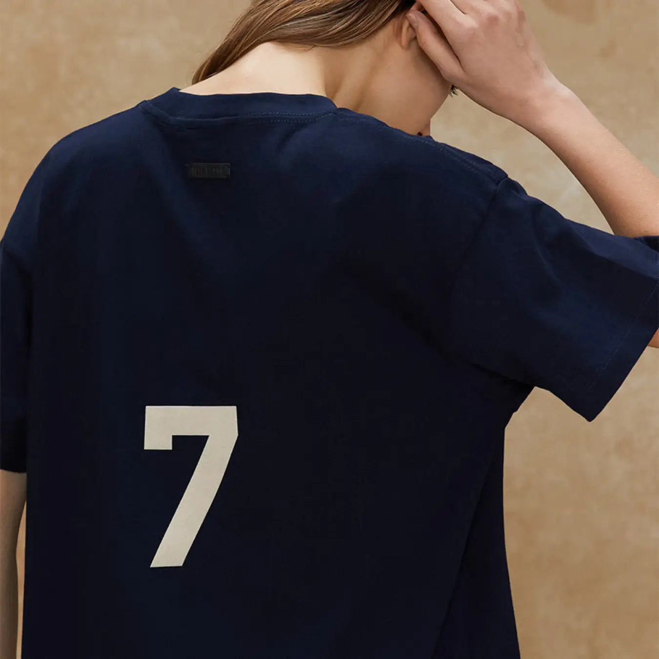 FOG FEAR OF GOD Season 7 Main Line 7 Words Loose Heavy T-shirt Navy blue