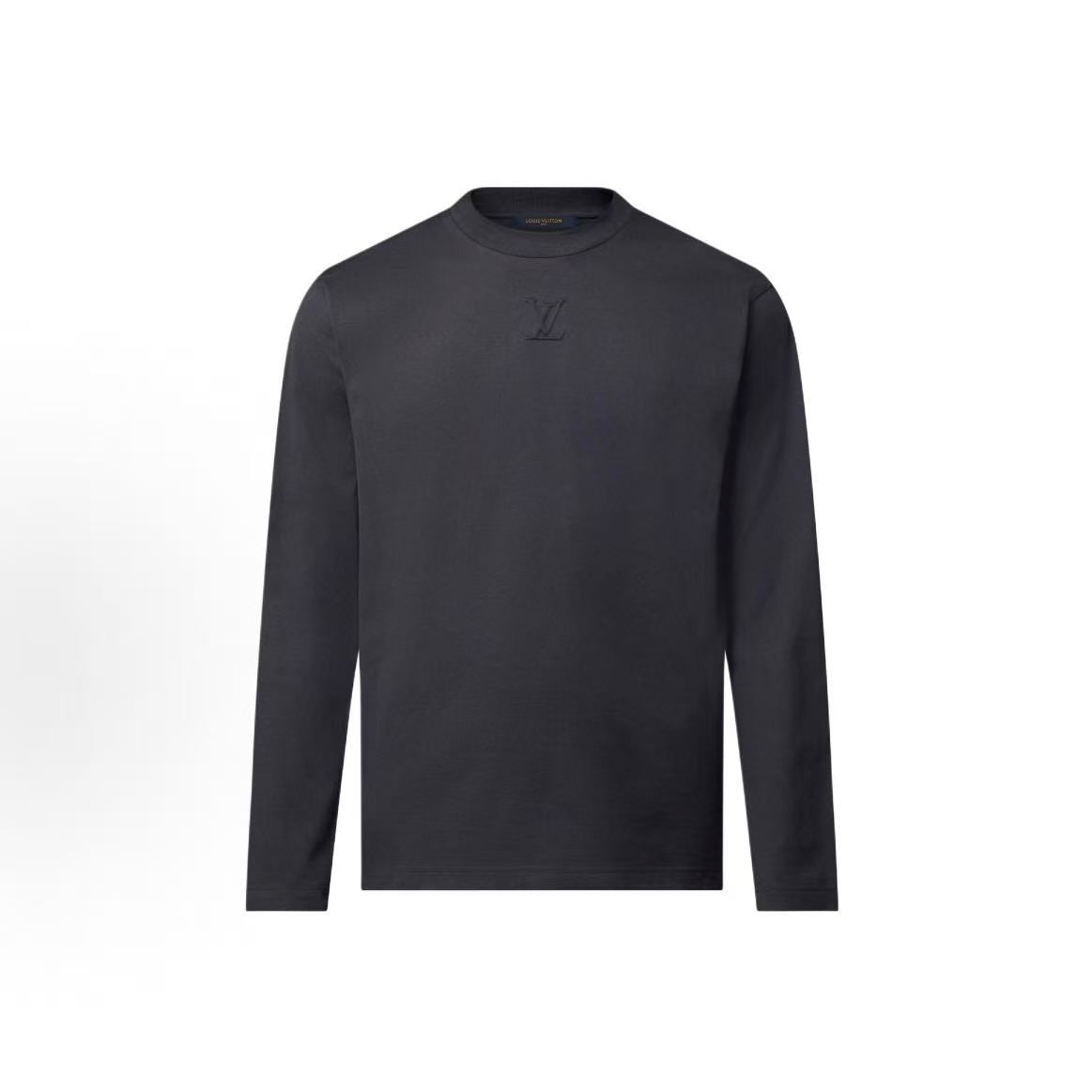 LOUIS VUITTON SS26 Solid Color Round-neck Long-sleeved T-shirt for Men