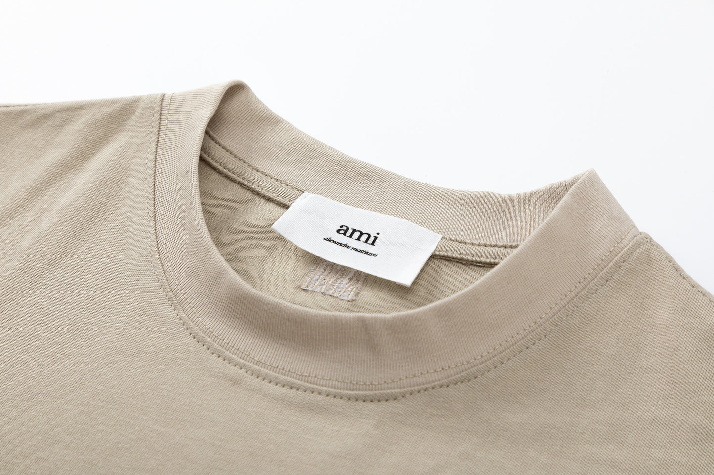 AMI Same Color Logo Tee Brown