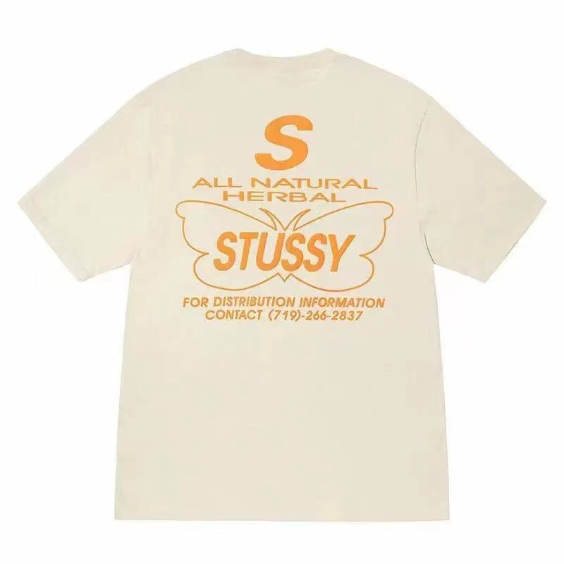 STUSSY BUTTERFLY TEE APRICOT