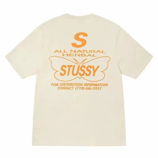 STUSSY BUTTERFLY TEE APRICOT