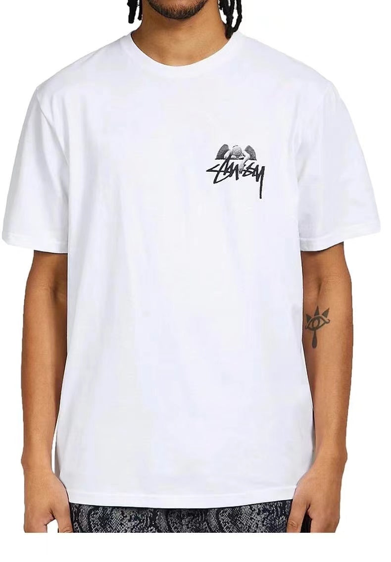 STUSSY ANGEL 8 BALL TEE WHITE