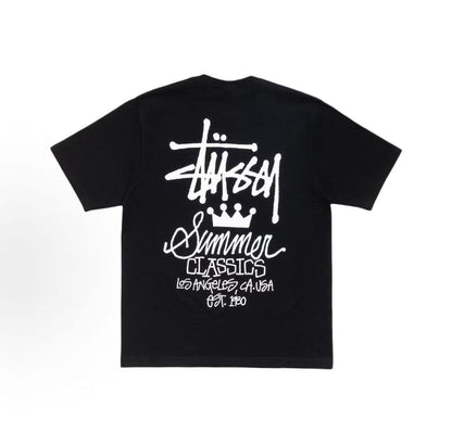 Stussy SS26 - Summer CLASSICS - Trendy Crown Letter Logo Printed Casual Short-Sleeved T-Shirt - The same style for both men and women