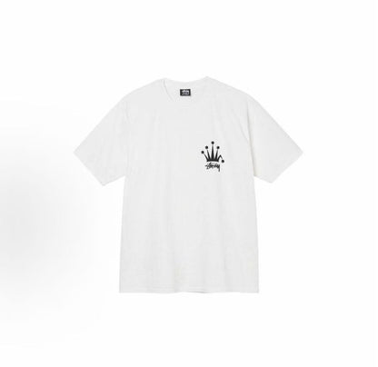 Stussy SS22 Crown Logo Printed Round Neck T-Shirt - The same style for both men and women. Also available in a couple's version.