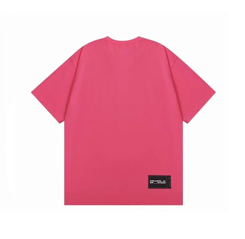 WE11DONE Barrage Print Tee Pink
