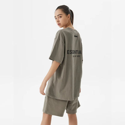FOG Fear of God 21 Reproduced short -sleeved Essentials Summer casual T -shirt Moss