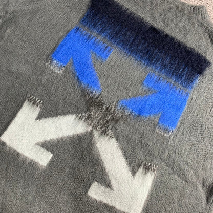 Off-White gradient arrow mohair hoodie