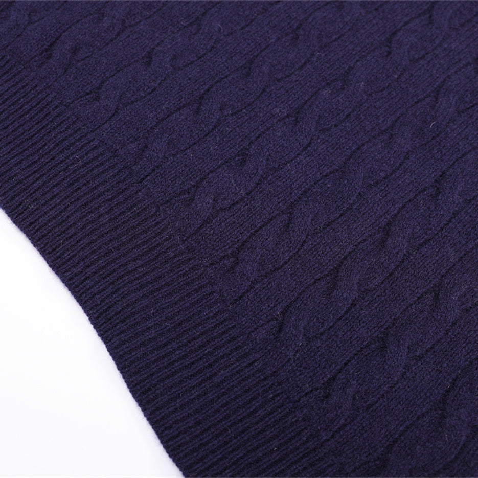 Ralph Lauren twist-knit V-neck sweater