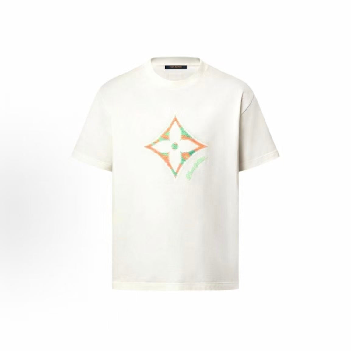 LOUIS VUITTON SS25 Spring Men's Collection - Printed Round-neck Short-sleeved T-shirt - Men's Style - White