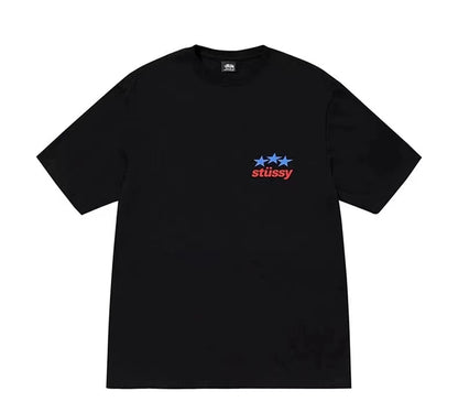 STUSSY USA LOGO TEE BLACK