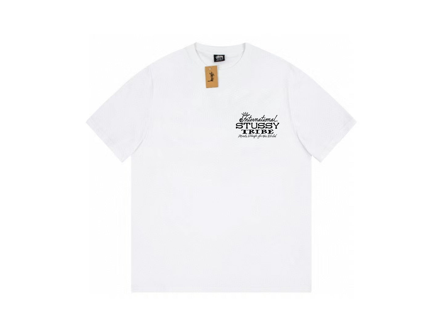 STUSSY TRIBE LETTERS PRINT TEE WHITE