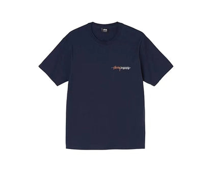 STUSSY MUSICAL NOTES TEE NAVY