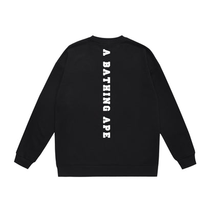 A Bathing Ape Back Letter Print Hoodie Black