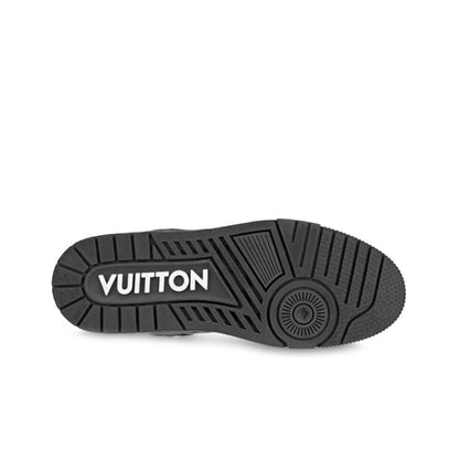 LOUIS VUITTON TRAINER SNEAKER WITH WOOL IN BLACK CALF LEATHER   LSVT124