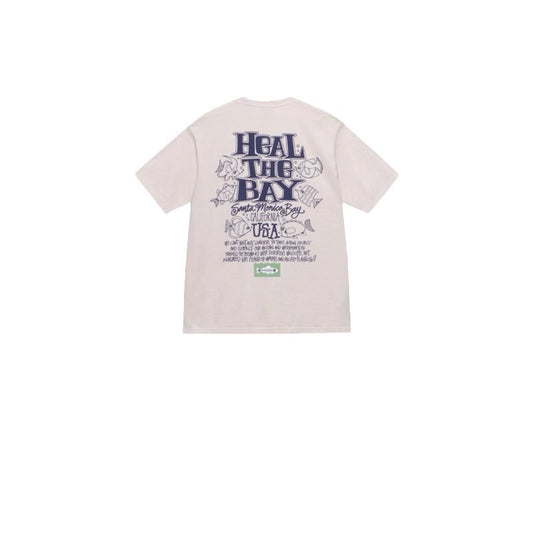 STUSSY FISH BONES PRINT TEE PINK