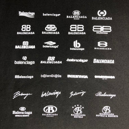 BALENCIAGA ARCHIVES LOGOS T-SHIRT OVERSIZED IN BLACK – BAS015