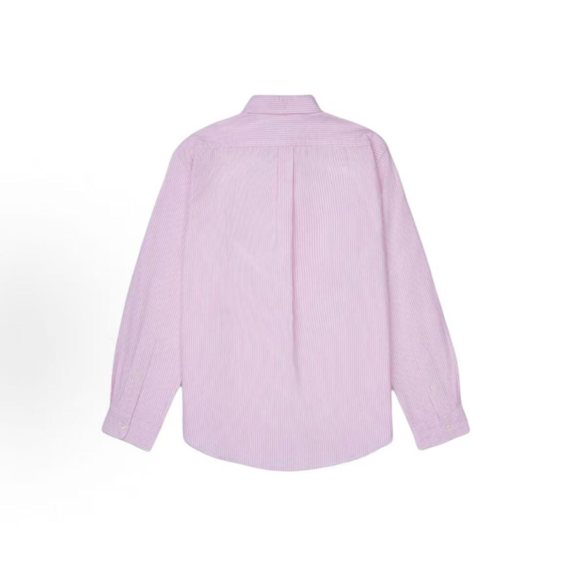 Ralph Lauren Striped Single-Button Long-Sleeved Shirt (For Men and Women) - Pink