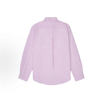 Ralph Lauren Striped Single-Button Long-Sleeved Shirt (For Men and Women) - Pink