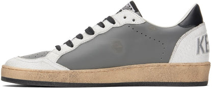 GOLDEN GOOSE حذاء سنيكرز Ball Star رمادي وأبيض