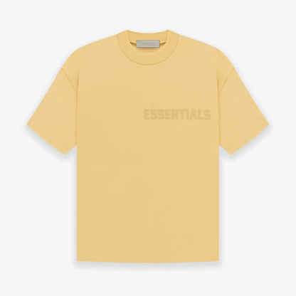 FOG FEAR OF GOD 23 ESSENTIALS double line single row printed T-shirt Goose yellow