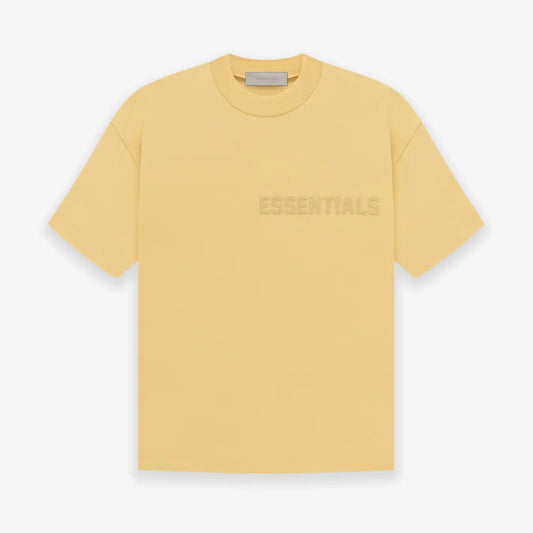 FOG FEAR OF GOD 23 ESSENTIALS double line single row printed T-shirt Goose yellow