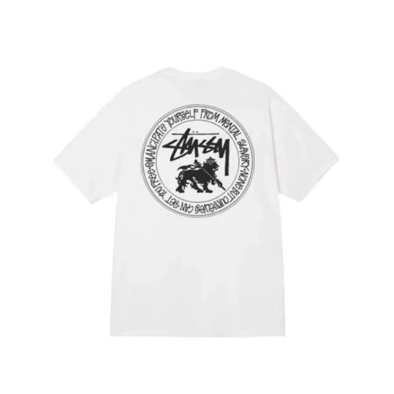STUSSY LION PRINT TEE WHITE