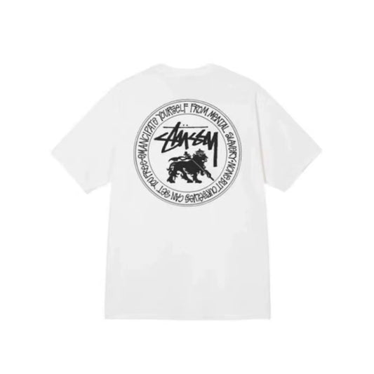 STUSSY LION PRINT TEE WHITE