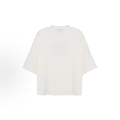 GUCCI 2023 Fall Collection Letter-Print Round-neck Casual Short-Sleeved T-Shirt for Men, White