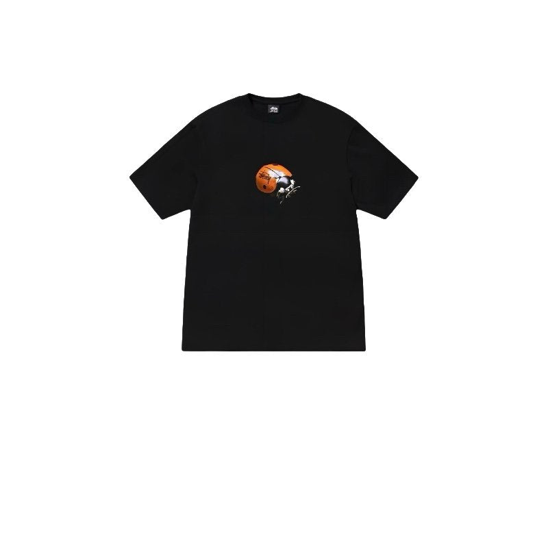 STUSSY LADYBUG PRINT TEE BLACK