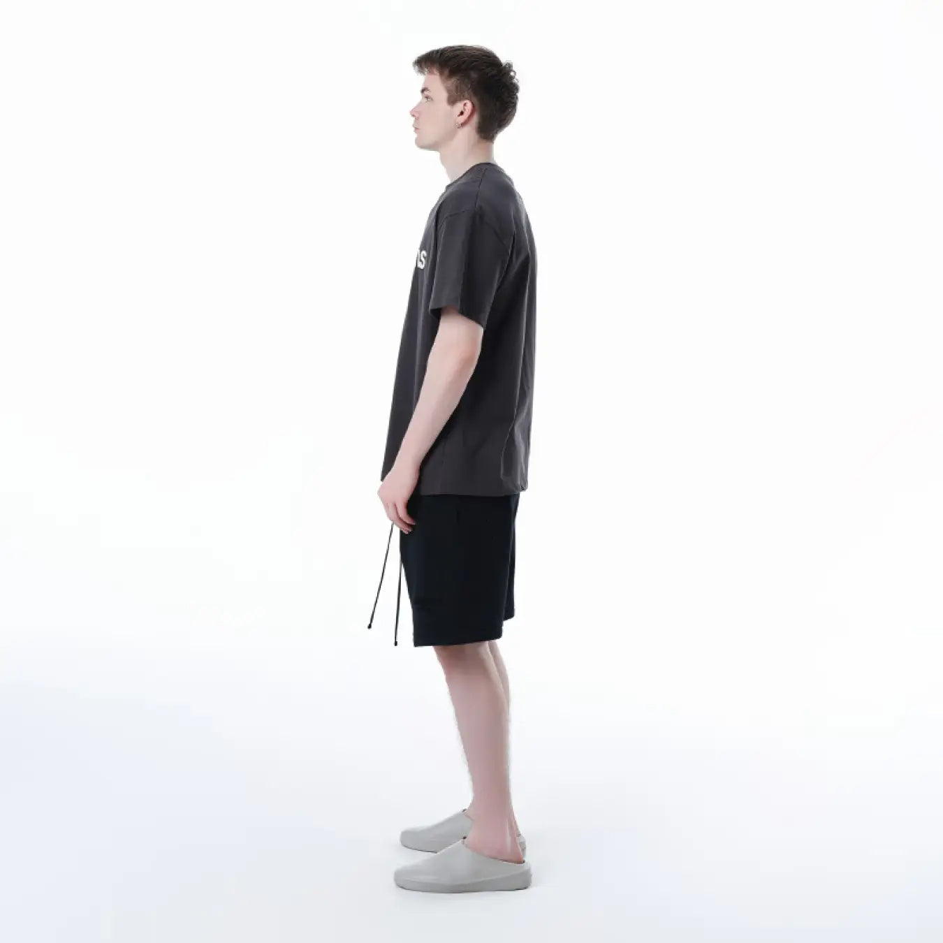 FOG Fear of God 23 Reunion Line 77 Velvet Short -sleeved ESSENTIALS casual T -shirt Black