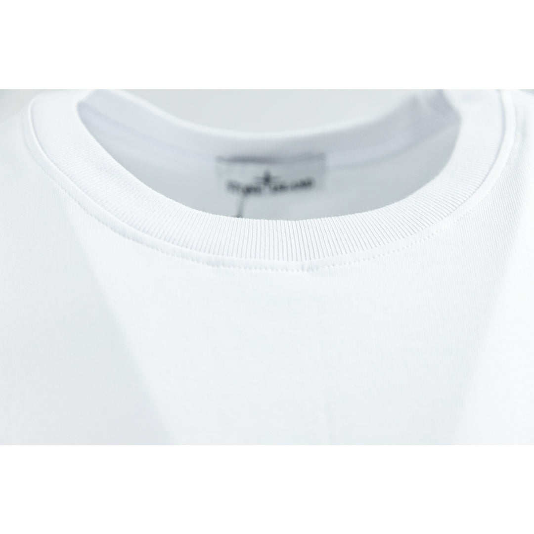Stone Island Logo Tee In White