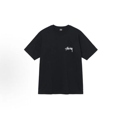 Stussy SS22 Peony Fashion Print Round-neck Pullover Casual Loose Comfortable Leisure Summer Short-Sleeve T-shirt for Men